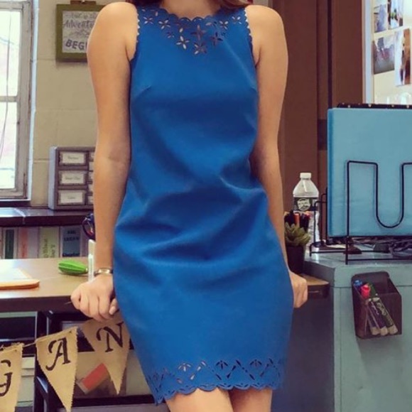 Turquoise Jcrew eyelit dress - Picture 2 of 6